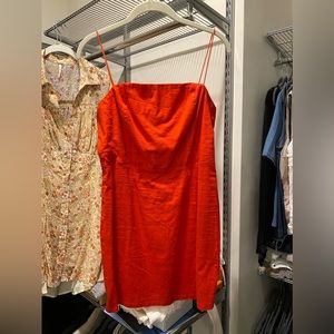 Linen red UO dress